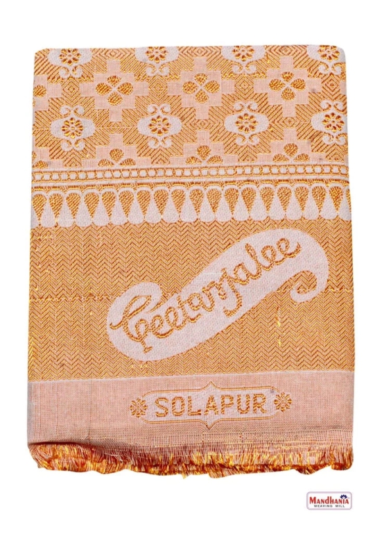 Mandhania Solapur Chaddar Single Blanket Cotton,Rayon?& Viscose Pack of 1 - Yellow