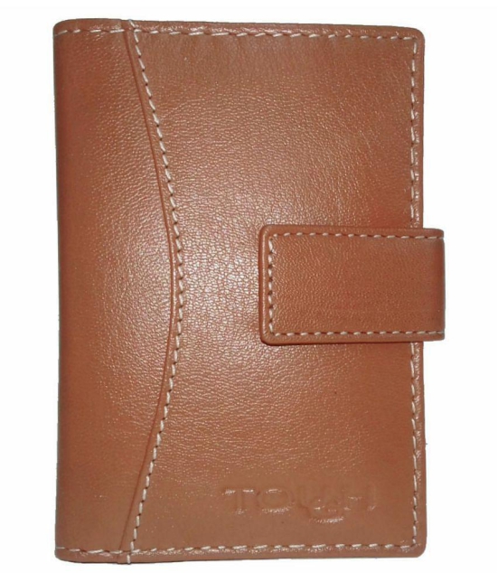 Tough Button Tan Card Holder - Tan