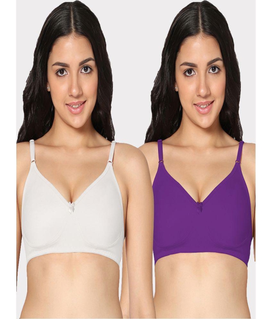 IN CARE LINGERIE - Multicolor Cotton Non Padded Women's Everyday Bra ( Pack of 2 ) - None