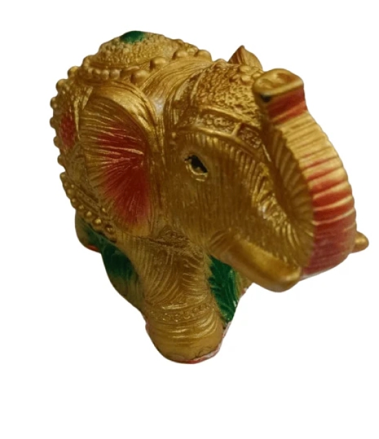 HandCrafted Fibre Un-Brakable Golden Elephant Statue For Home Decor |Office Come Purpose