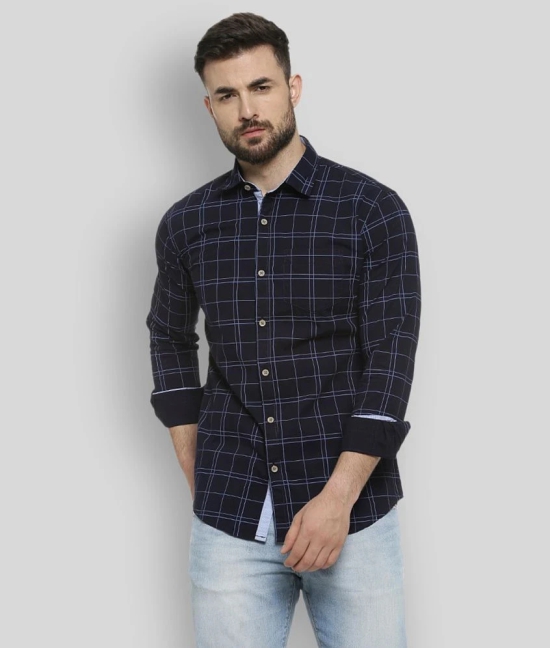 Campus Sutra Cotton Regular Fit Checks Full Sleeves Mens Casual Shirt - Blue ( Pack of 1 ) - None