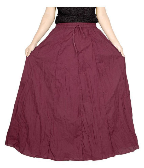 Sttoffa Cotton Broomstick Skirt - Maroon - 50