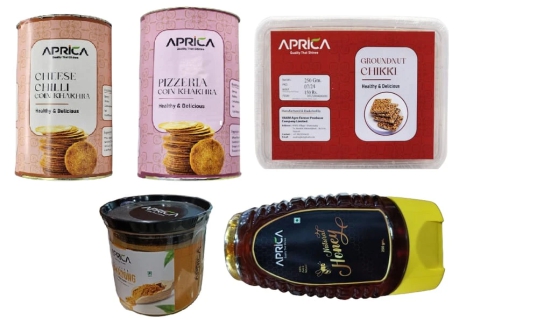 MILLET GIFT BOX OF HONEY| GROOUNDNUT CHIKKI| PERI PERI AND PIZZA COIN KHAKHRA| TURMERIC POWDER