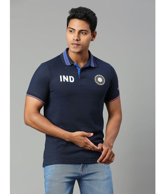 FanCode - Navy Blue Polyester Regular Fit Men's Sports Polo T-Shirt ( Pack of 1 ) - None