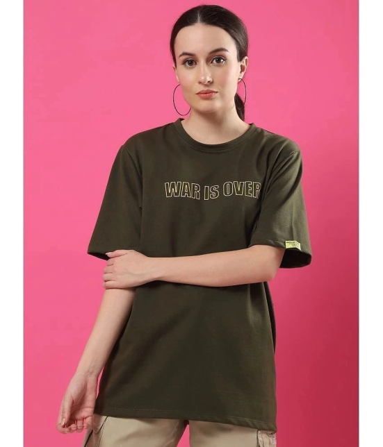 Rigo Green Cotton Blend Womens T-Shirt ( Pack of 1 ) - None