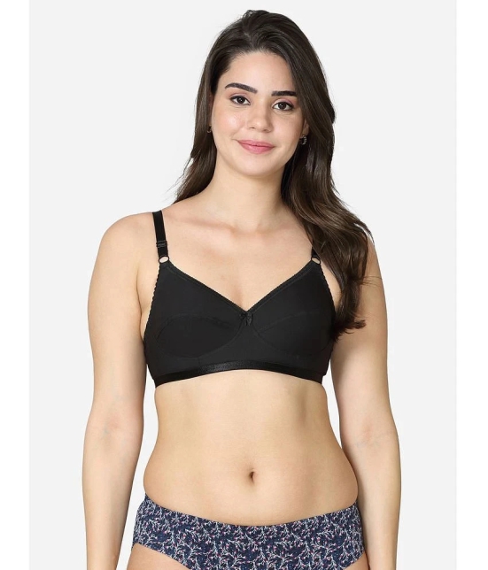 VStar - Black Cotton Non Padded Womens Everyday Bra ( Pack of 1 ) - None