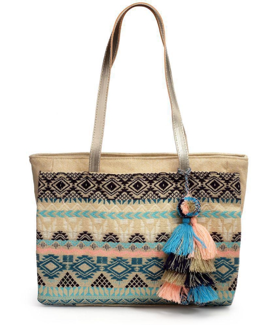 Anekaant - Beige Cotton Tote Bag - Beige