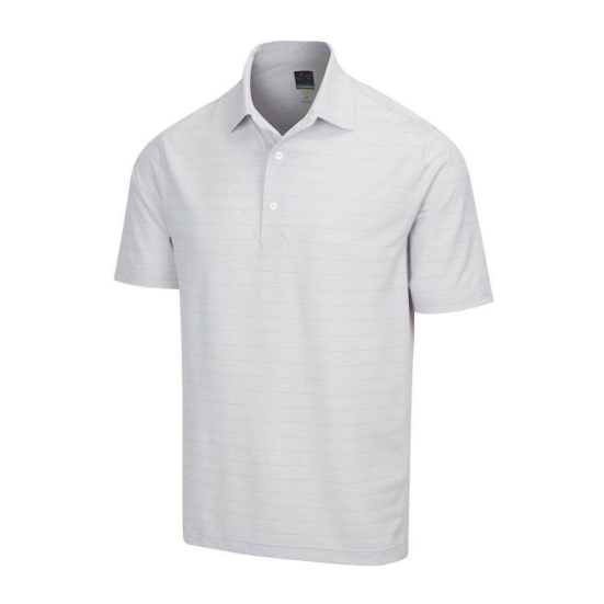 Greg Norman Men's Stripe Stretch Polo - Grey-S