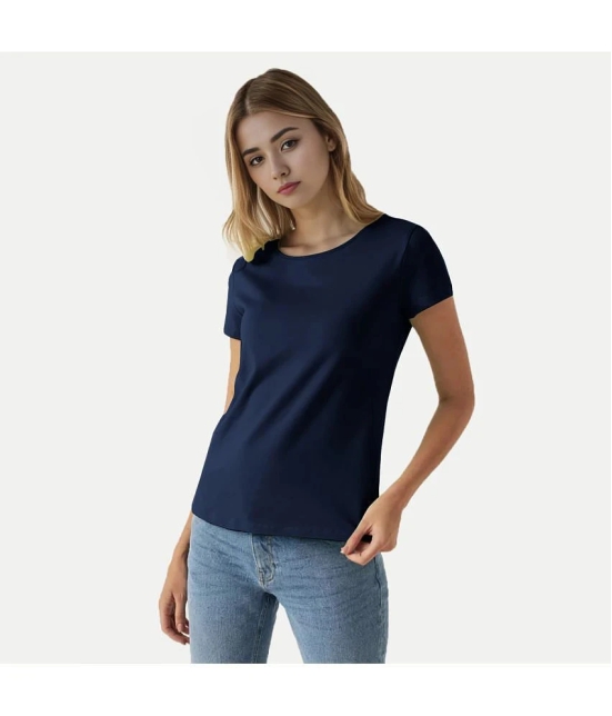 Radprix Blue Cotton Regular Fit Womens T-Shirt ( Pack of 1 ) - None