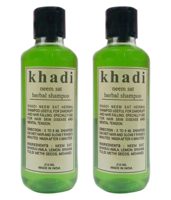 Khadi Herbal Neem Sat Shampoo 210 ml Pack of 2