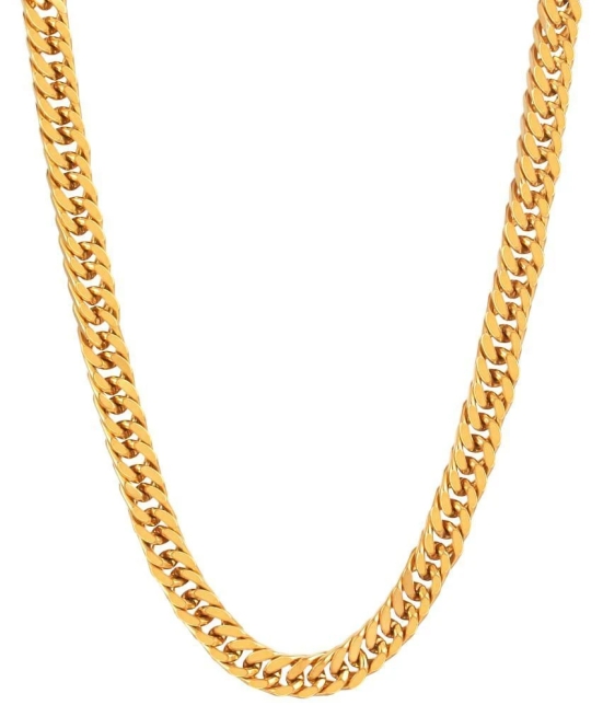 FASHION FRILL - Gold Plated Stainless Steel Chain ( Pack of 1 ) - None