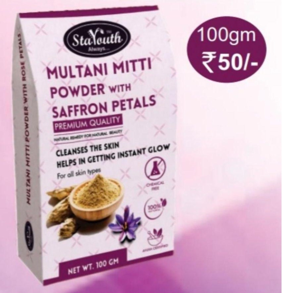 STAYOUTH MULTANI MIITTI WITH SAFFRON PETALS 100GM