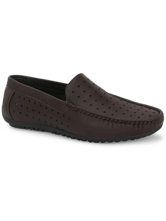 Leeport Brown Mens Slip on - 10