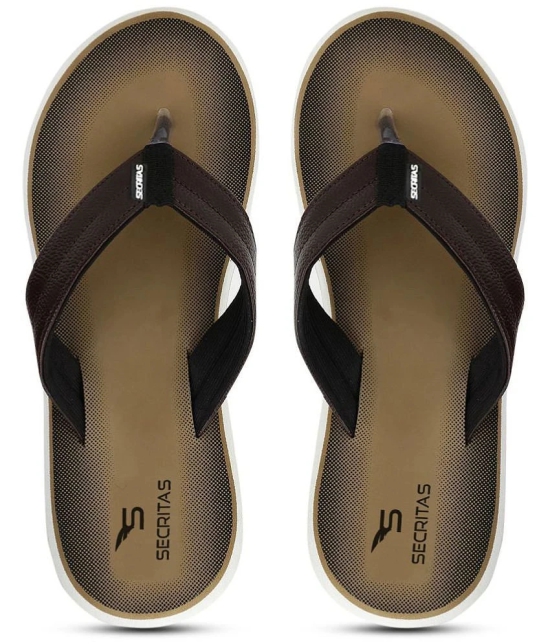 Secritas - Brown Mens Thong Flip Flop - None