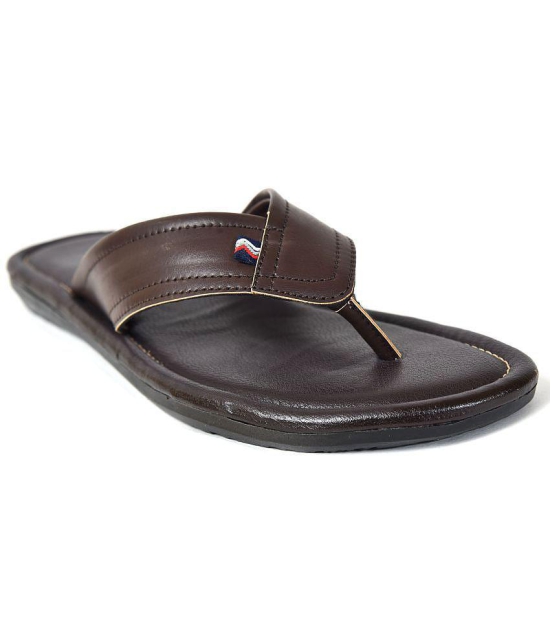 Ajanta - Brown Mens Leather Slipper - None