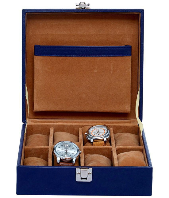 Leather World Unisex 8 Slots Watch Organiser Case