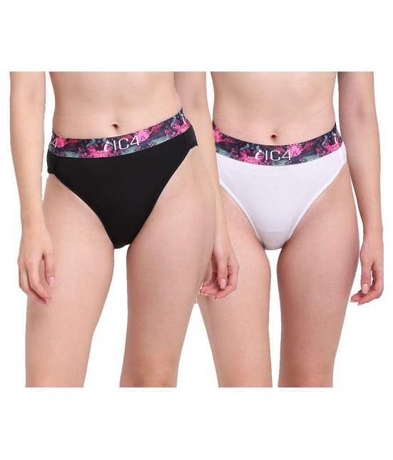 IC4 Cotton Lycra Bikini Panties - Pack of 2 - S