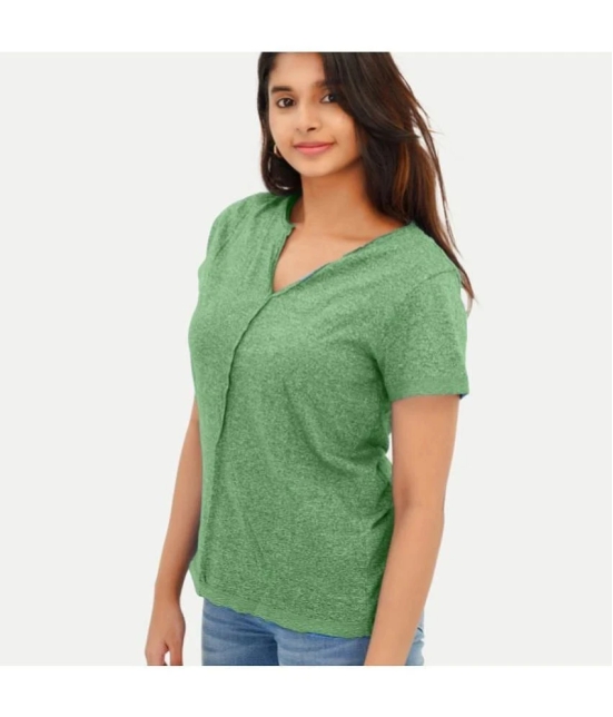 Radprix Green Cotton Blend Regular Fit Womens T-Shirt ( Pack of 1 ) - None