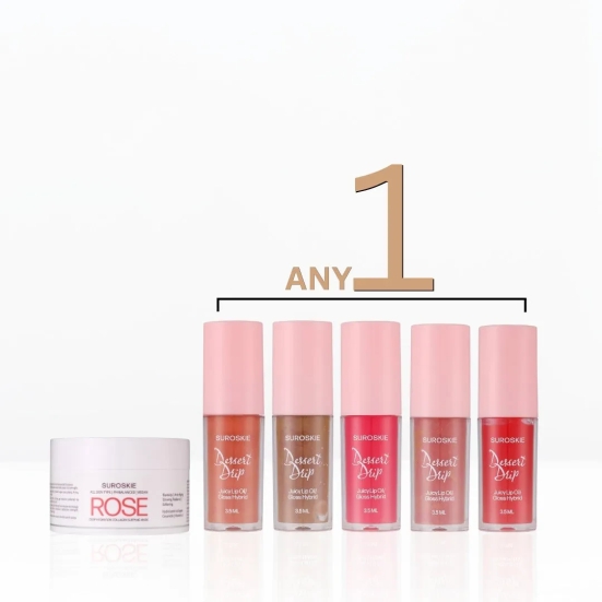 Rose sleeping mask + Lip oil 1