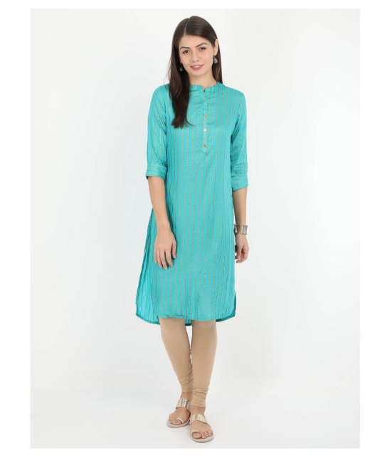 Alena - Green Rayon Women's Straight Kurti - XXL