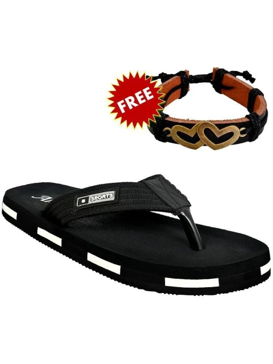 Altek Black Mens Thong Flip Flop - None