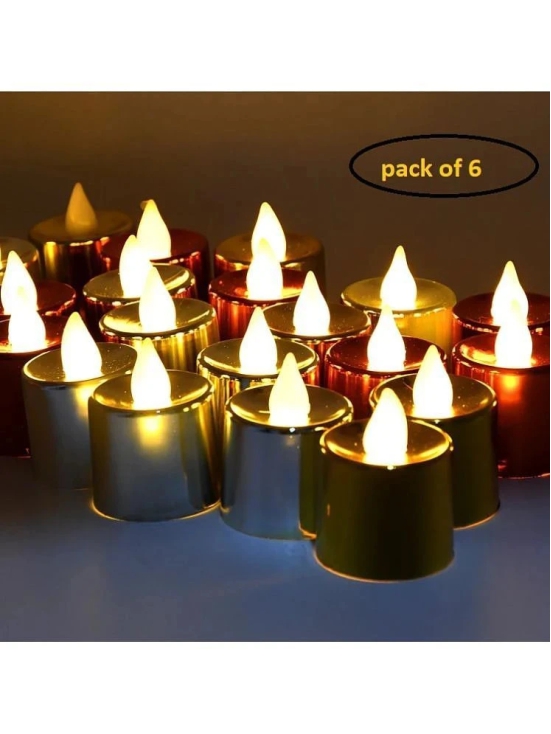 purple dust - LED Candle Battery Opearted Multi ( Pack of 6 )