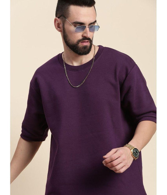 Dillinger Fleece Round Neck Mens Sweatshirt - Purple ( Pack of 1 ) - None