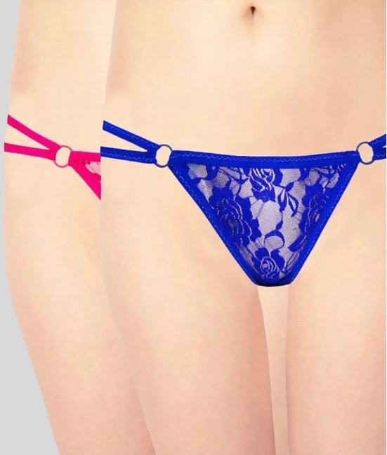 Selfcare - Multicolor Cotton Self Design Womens Thongs ( Pack of 2 ) - None