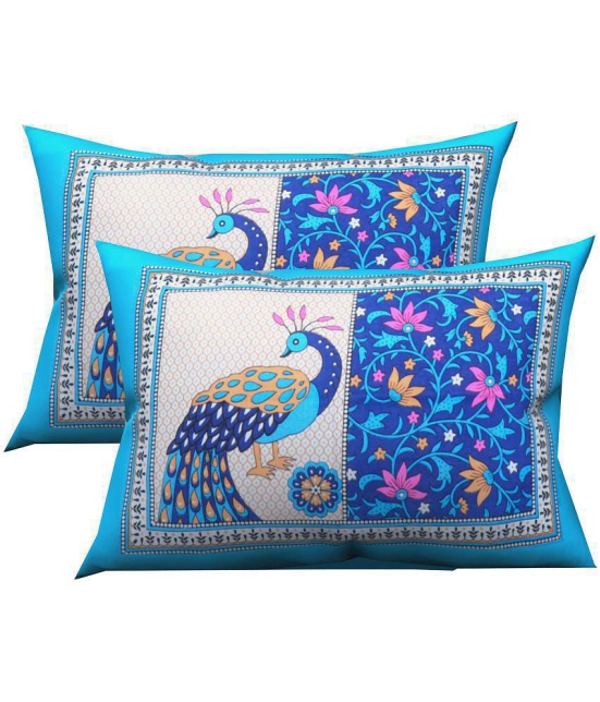 URBAN MAGIC Pack of 2 Blue Pillow Cover - Blue