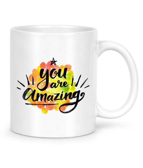 Idream Quote Printed Ceramic Coffee Mug 1 Pcs 330 mL - White