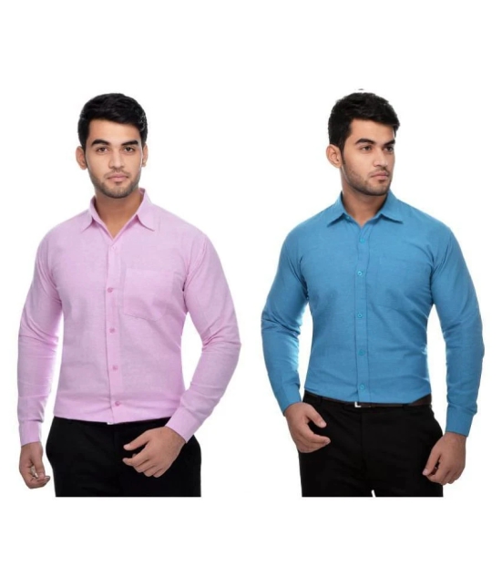 DESHBANDHU DBK Cotton Regular Fit Full Sleeves Mens Formal Shirt - Multi ( Pack of 1 ) - None