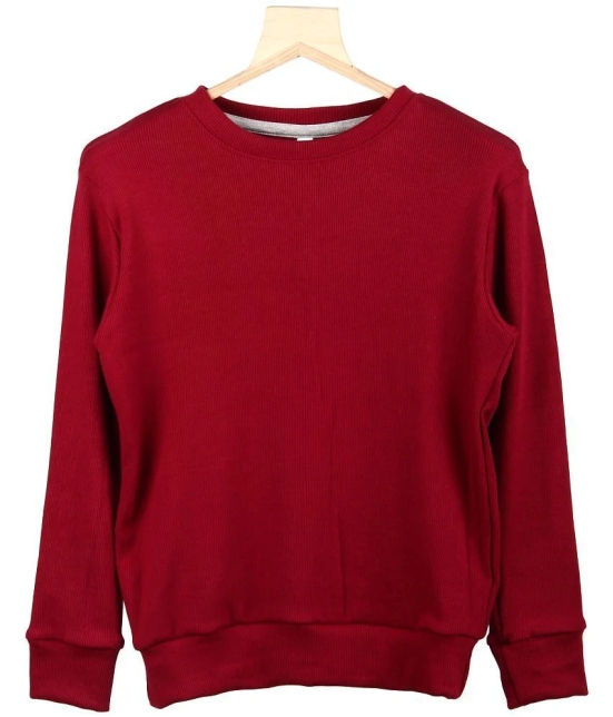 Diaz - Maroon Cotton Boys Pullover Sweaters ( Pack of 1 ) - None