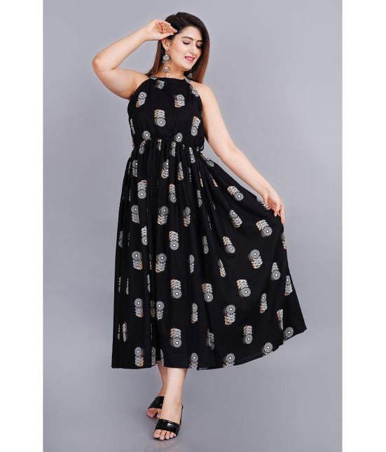 SIPET - Black Rayon Women''s Anarkali Kurti ( Pack of 1 ) - None