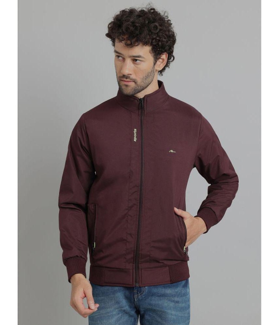 MXN Polyester Mens Quilted & Bomber Jacket - Wine ( Pack of 1 ) - None