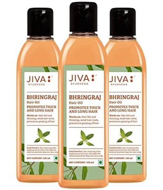 Jiva Ayurveda Hair Growth Bhringraj Oil 120 ml ( Pack of 3 )