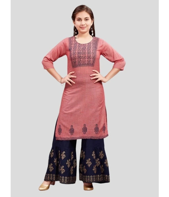 Aarika Pink Cotton Girls Kurta and Sharara Set ( Pack of 1 ) - None