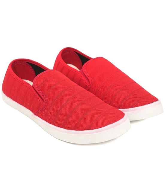 ASIAN M-2025 Red Mens Slip-on Shoes - None