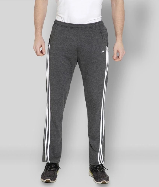 Zeffit - Grey Melange Cotton Blend Mens Sports Trackpants ( Pack of 1 ) - 2XL