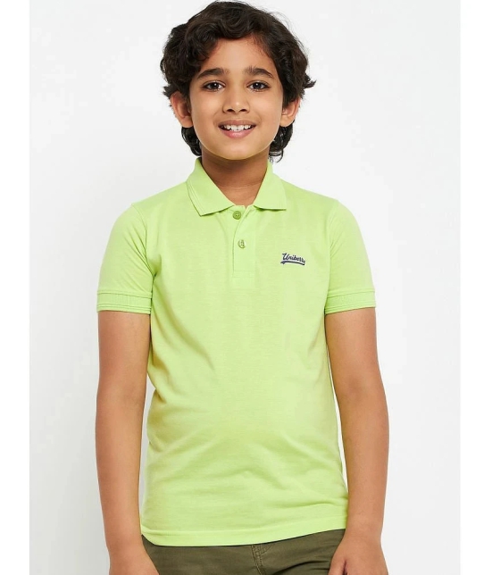 UNIBERRY - Green Cotton Blend Boys Polo T-Shirt ( Pack of 1 ) - None