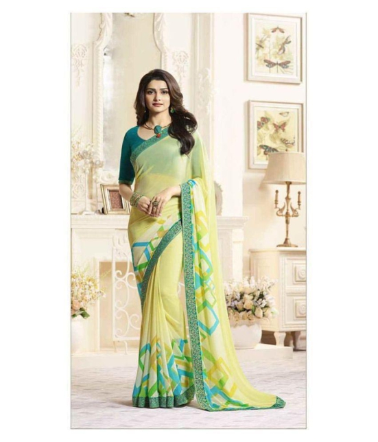 Gazal Fashions - Multicolor Chiffon Saree With Blouse Piece (Pack of 1)