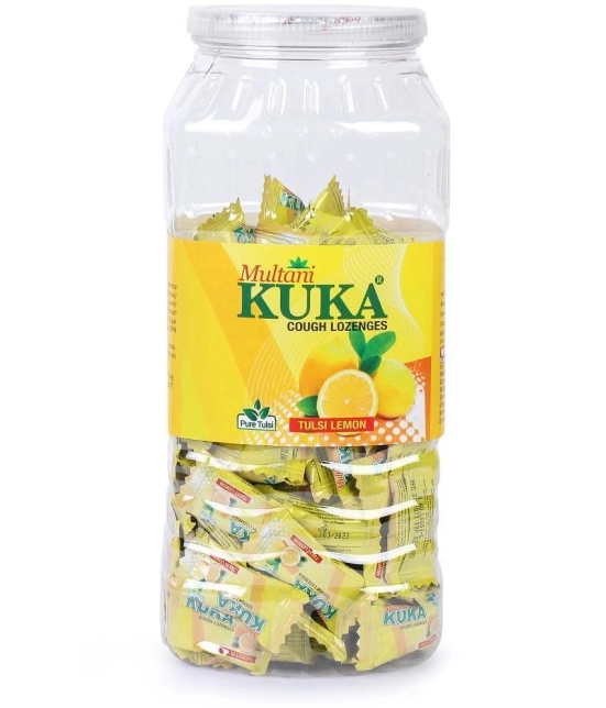 Multani Kuka Cough Lozenges | Throat Soothing Remedy | Tulsi-Lemon |150 Lozenges (Pack of 2)