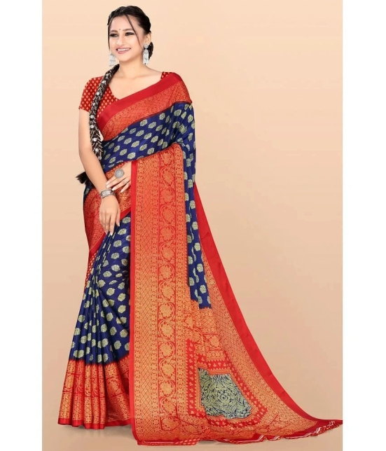 LEELAVATI - Multicolor Crepe Saree With Blouse Piece ( Pack of 1 ) - Multicolor