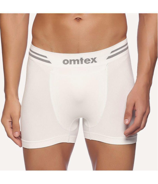 Omtex - White Nylon Mens Trunks ( Pack of 1 ) - None