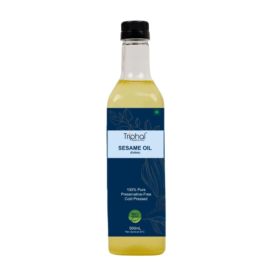 Pure Cold Pressed Sesame Oil | 100% Natural | Edible Til Ka Tel 100mL - Glass Bottle