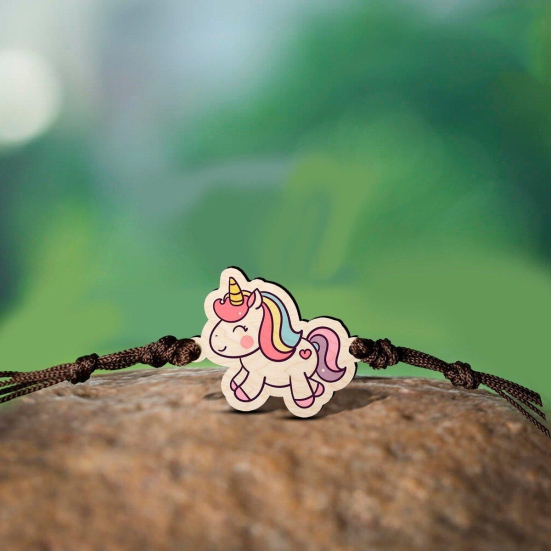 Wooden Rakhi | Unicorn