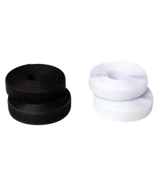 Industrial Quality Hook & Loop Fastner Tape, White & Black, 5 mts each, total 10 mts ,25 mm (1 inch ) width