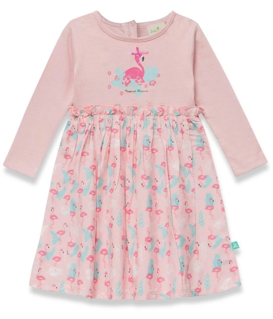 Juscubs Pink Cotton Baby Girl Frock ( Pack of 1 ) - None