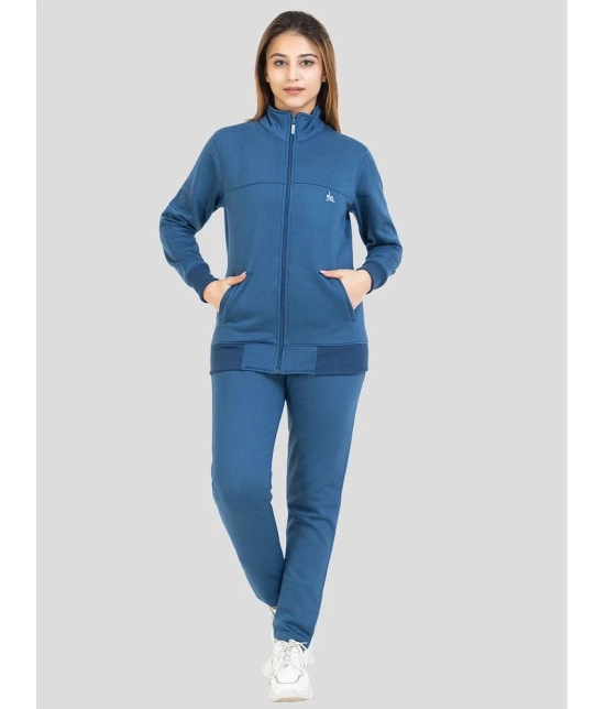 YHA Indigo Fleece Solid Tracksuit - Pack of 1 - None