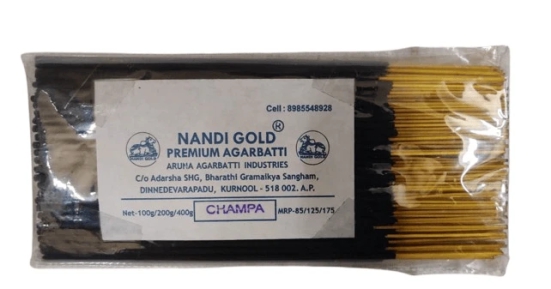 Nandi Gold Premium Natural Agarbatti | 400g | Fragrance- Champa