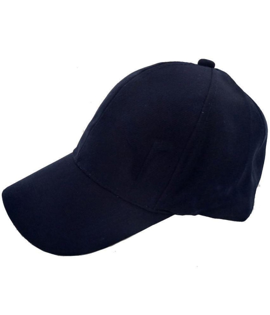 Whyme Fashion Navy Embroidered Cotton Caps - Navy